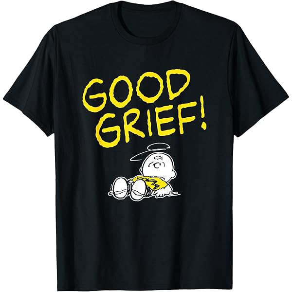 Amazon.com: Peanuts - Good Grief Charlie Brown Face T-Shirt